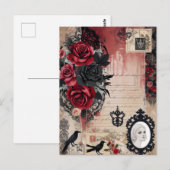 Gotische romantische grillige Vintage elegant Briefkaart (Voorkant / Achterkant)