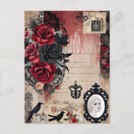 Gotische romantische grillige Vintage elegant Briefkaart