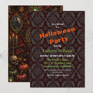 Gotische romantische Halloween Kaart