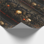 Gotische romantische schedels en Rozen Gotische Wr Cadeaupapier (Hoek)