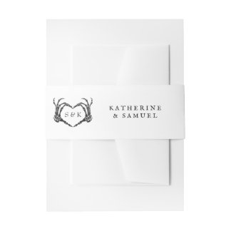 Gotische Romantische Skelet Hand Halloween Bruilof Uitnodigingen Wikkel