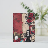 Gotische romantische Vintage elegant Briefkaart (Staand voorkant)