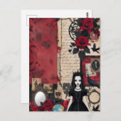 Gotische romantische Vintage elegant Briefkaart (Voorkant / Achterkant)