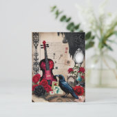 Gotische Romantische Vintage Victoriaans Elegant Briefkaart (Staand voorkant)