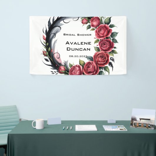 Gotische Roos bruiloft Lijst Vrijgezellenfeest Spandoek (Beurs)