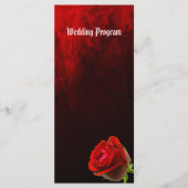 Gotische Roos bruiloft programma Kaart (Voorkant)