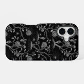 Gotische Roos en Botpatroon iPhone 16 Hoesje (Achterkant horizontaal)