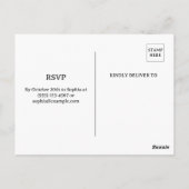 Gotische Roos Halloween verlovingsfeest uitnodigin Briefkaart (Achterkant)