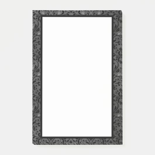 Gotische Roos in Zwart en Grijs Post-it® Notes (Voorkant)