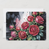 Gotische Roos Lijst bruiloft Kaart (Achterkant)