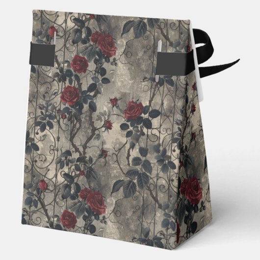 gotische Roos wijnstok Bedankdoosjes (Achterkant)