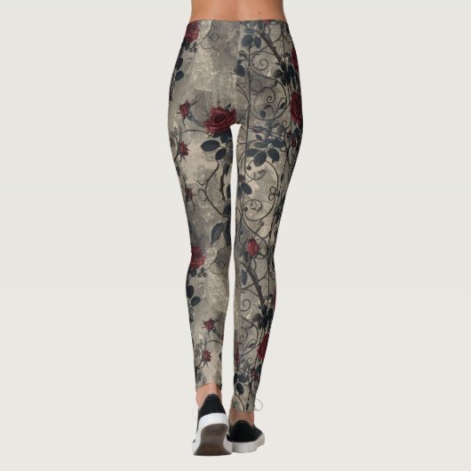 gotische Roos wijnstok Leggings (Achterkant)