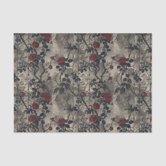 gotische Roos wijnstok Tissuepapier (Voorkant)