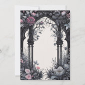 Gotische roze bloementuin poort heidense handvaste kaart (Achterkant)