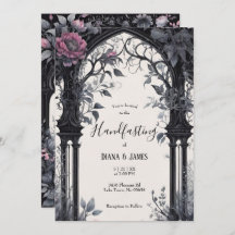 Gotische roze bloementuin poort heidense handvaste