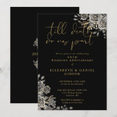 Gotische Rozen Bloemen Bruiloft Jubileum Kaart (Voorkant / Achterkant)