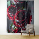 Gotische Rozen bruiloft foto achtergrond Wandkleed (In situ)