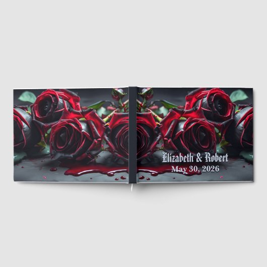 Gotische Rozen bruiloft Gastenboek (Volledig)