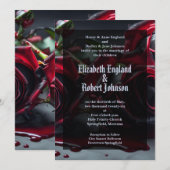 Gotische Rozen bruiloft Kaart (Voorkant / Achterkant)