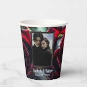 Gotische Rozen bruiloft Papieren Bekers (Voorkant)