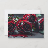 Gotische Rozen bruiloft RSVP Kaartje (Achterkant)