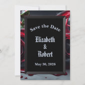 Gotische Rozen bruiloft Save The Date (Voorkant)