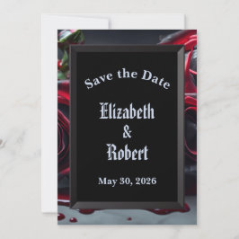 Gotische Rozen bruiloft Save The Date