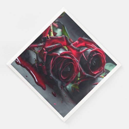 Gotische Rozen bruiloft Servet (Hoek)