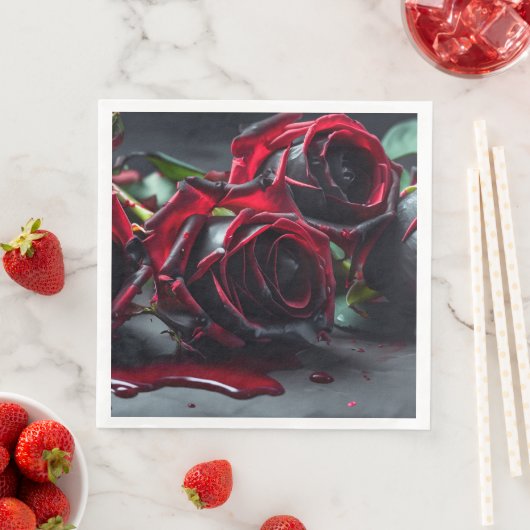 Gotische Rozen bruiloft Servet (Insitu)