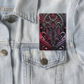 Gotische Rozen Button – Vetgedrukte Accessoire (Insitu)