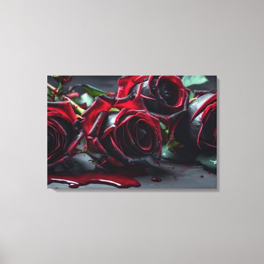 Gotische Rozen Canvas Afdruk (Voorkant)