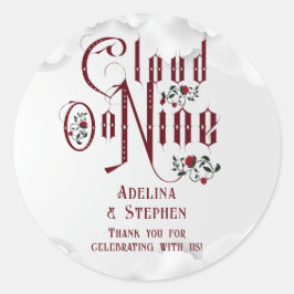 Gotische Rozen Cloud Nine Halloween Bruiloft Ronde Sticker