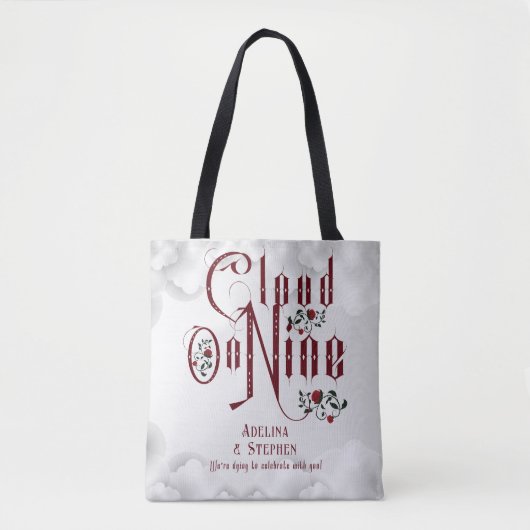 Gotische Rozen Cloud Nine Halloween Bruiloft Tote Bag (Voorkant)