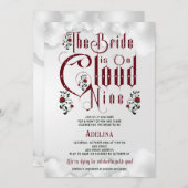 Gotische Rozen Cloud Nine Halloween Vrijgezellenfe Kaart (Voorkant / Achterkant)