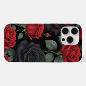 Gotische Rozen Elegantie iPhone Hoesje (Achterkant horizontaal)