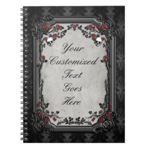 Gotische Rozen en schedels Notitieboek