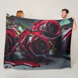 Gotische Rozen Fleece Deken