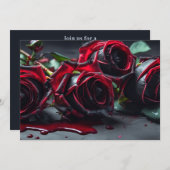 Gotische Rozen Halloween Kaart (Voorkant / Achterkant)