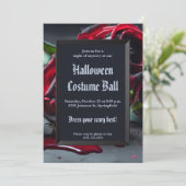 Gotische Rozen Halloween Kaart (Staand voorkant)