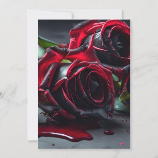 Gotische Rozen Halloween Kaart (Achterkant)