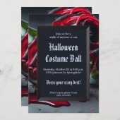 Gotische Rozen Halloween Kaart (Voorkant / Achterkant)