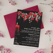 Gotische Rozen Halloween Vrijgezellenfeest Kaart