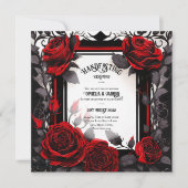 GOTISCHE ROZEN HANDFASTING CEREMONIE UITNODIGINGEN (Voorkant)