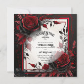 GOTISCHE ROZEN HANDFASTING CEREMONIE UITNODIGINGEN (Voorkant)