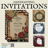 GOTISCHE ROZEN HANDFASTING CEREMONIE UITNODIGINGEN