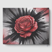 Gotische Rozen Huwelijkslijst Gastenboek (Achterkant)