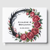 Gotische Rozen Huwelijkslijst Gastenboek (Voorkant)