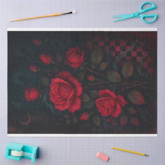 Gotische Rozen in Mystic Realm Decoupage Papier (Craft)