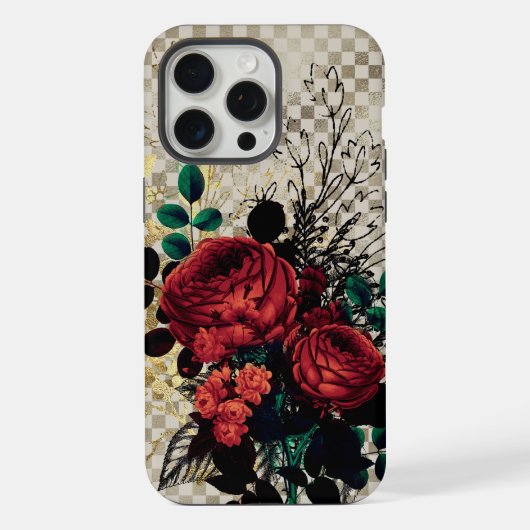 Gotische Rozen iPhone Hoesje (Achterkant)