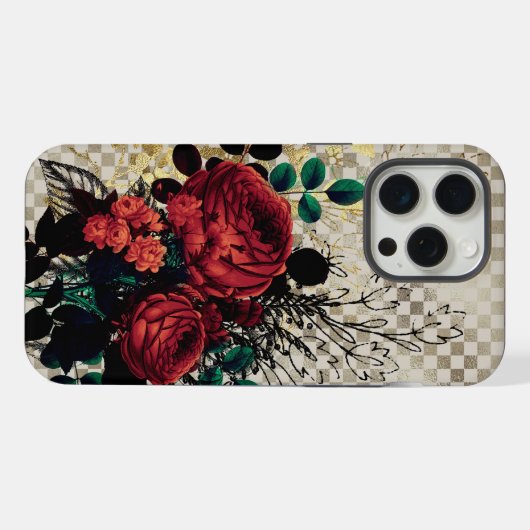 Gotische Rozen iPhone Hoesje (Achterkant horizontaal)